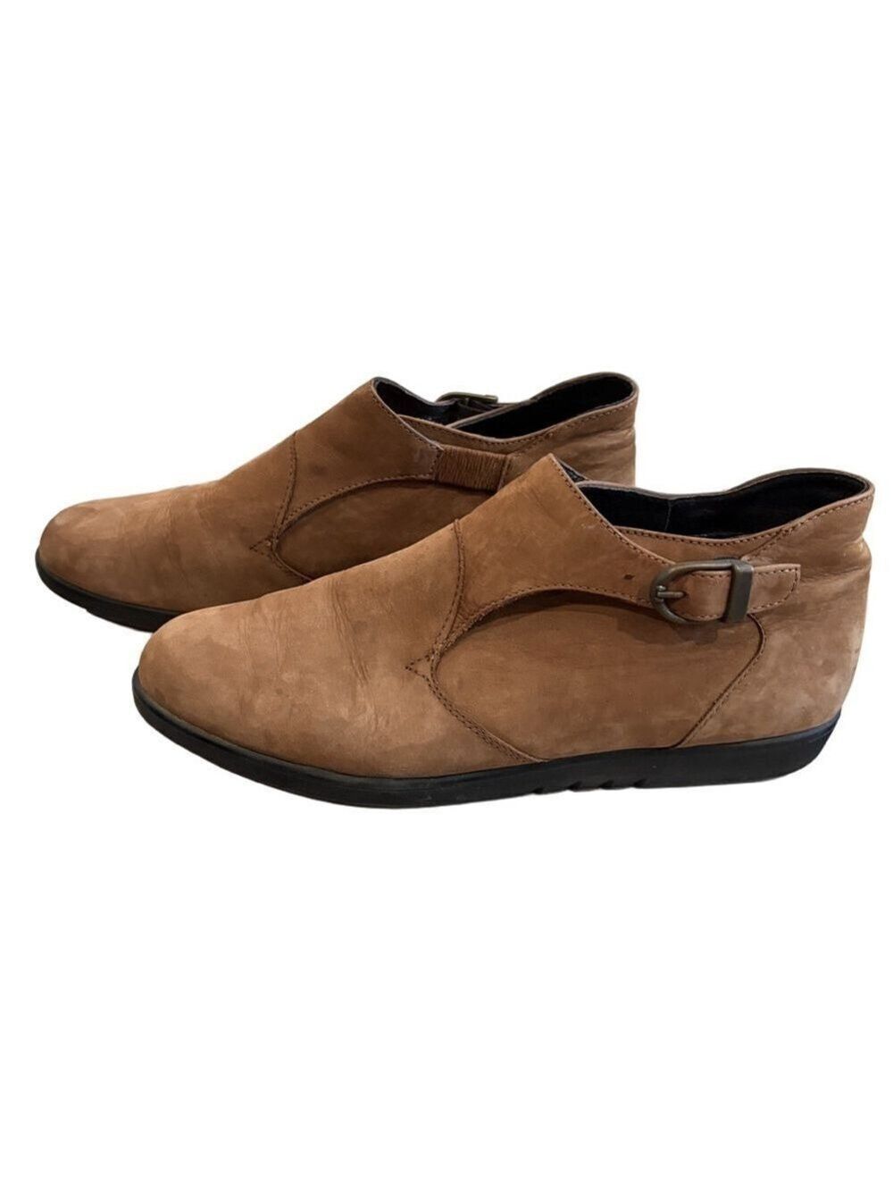 Rockport Westbury Size 8.5 Cocoa Nubuck leather shoe. Buckle casual vintage